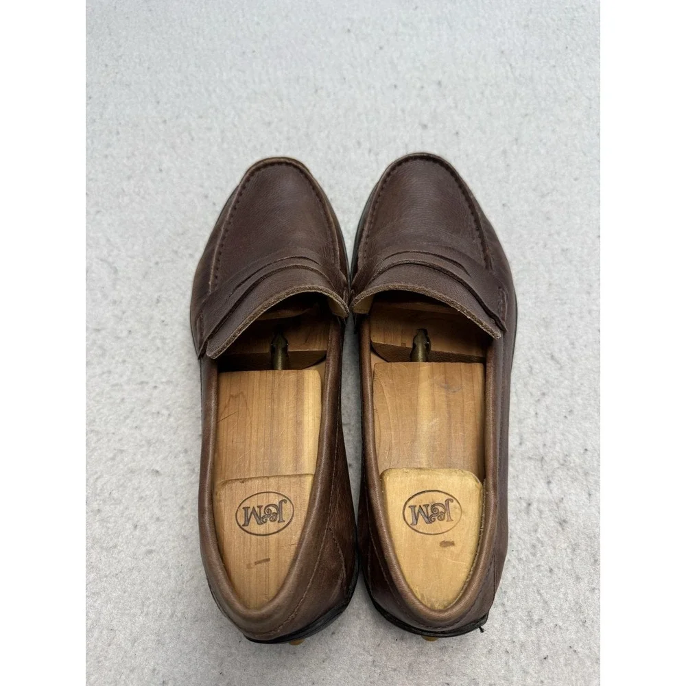 Samuel Hubbard Shoes Mens Size 10.5 Brown Leather Slip On Loafers M2111-601